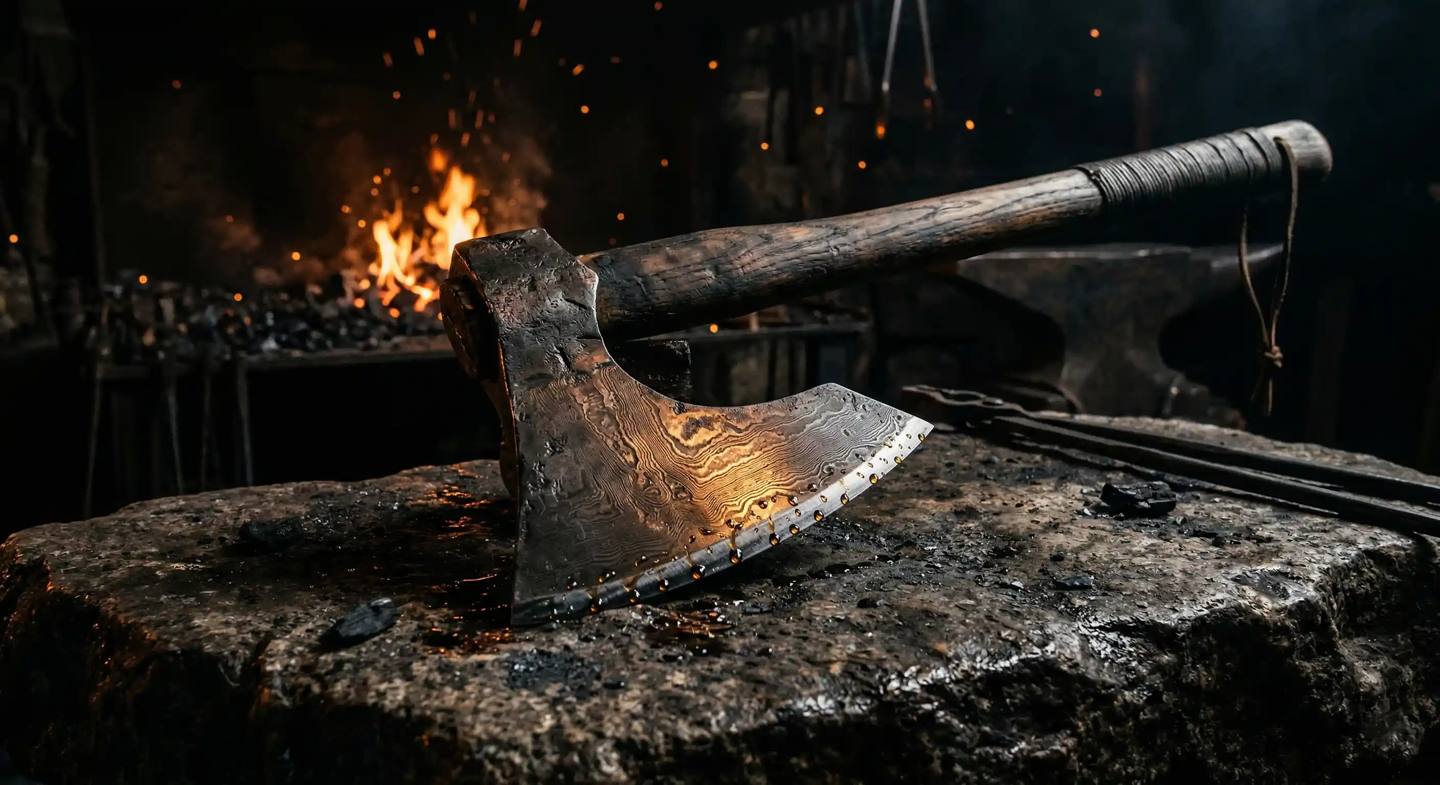dane axe hand-forged viking battle axe