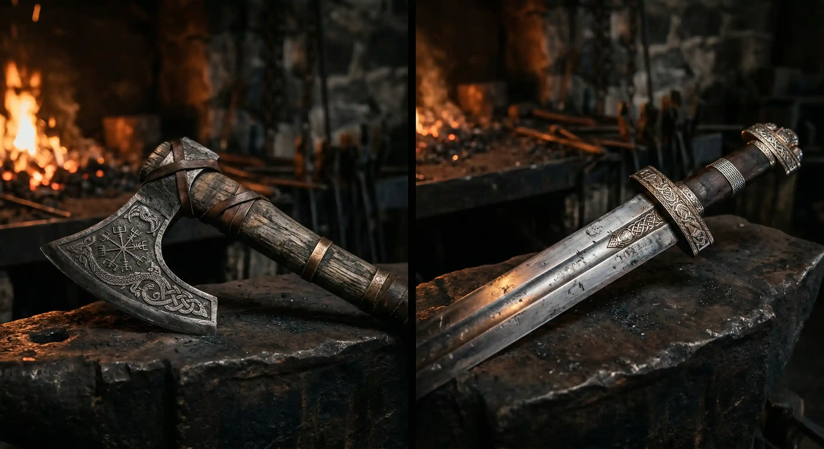 viking axe vs sword norse weapons comparison