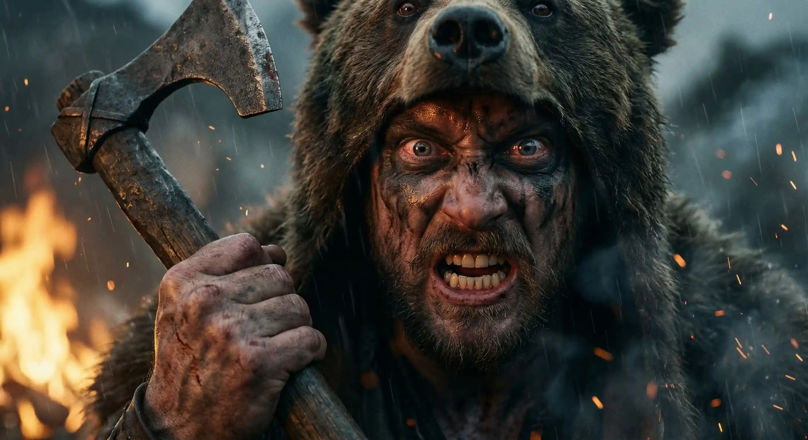 viking berserker warrior battle axe frenzy